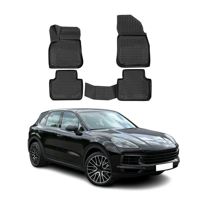 OMAC Tapis de sol pour Porsche Cayenne 9YA 2017-2024 en caoutchouc Noir
