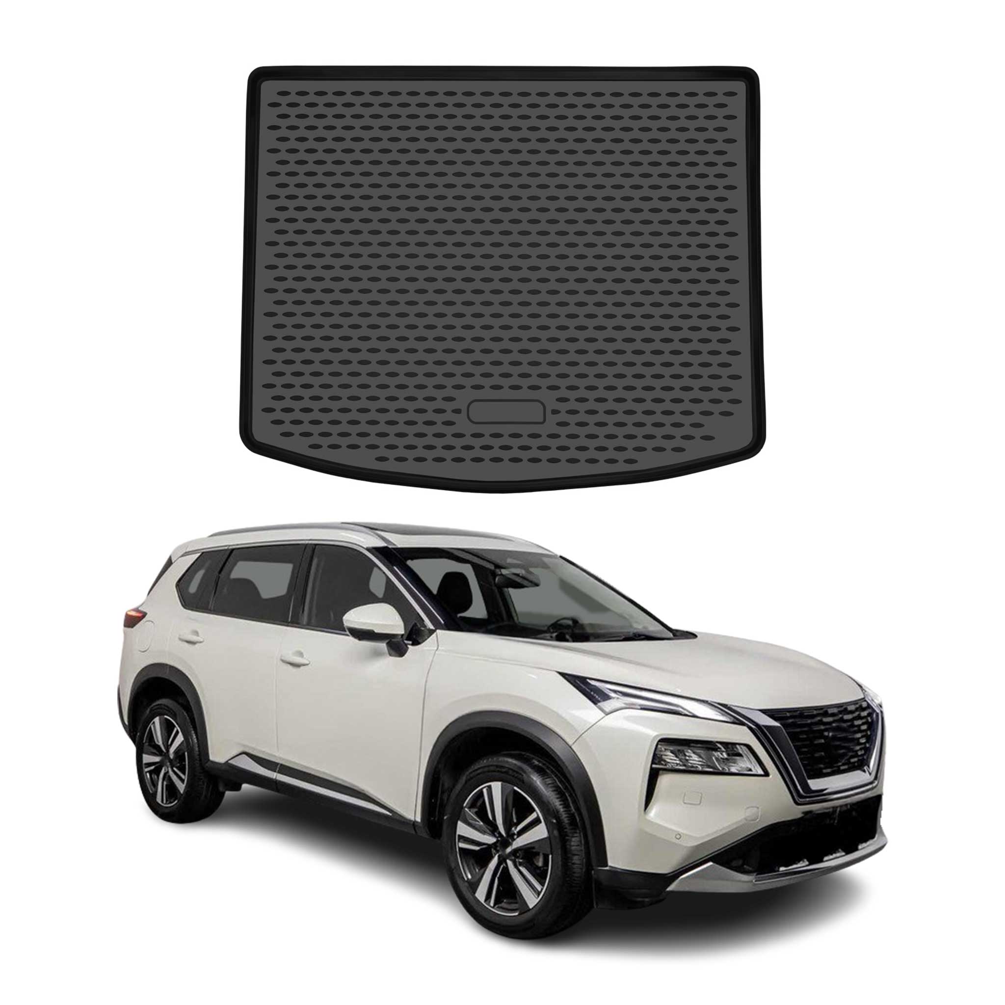 OMAC Tapis de coffre pour Nissan X-Trail T33 IV 2022-2026 en caoutchouc TPE Noir