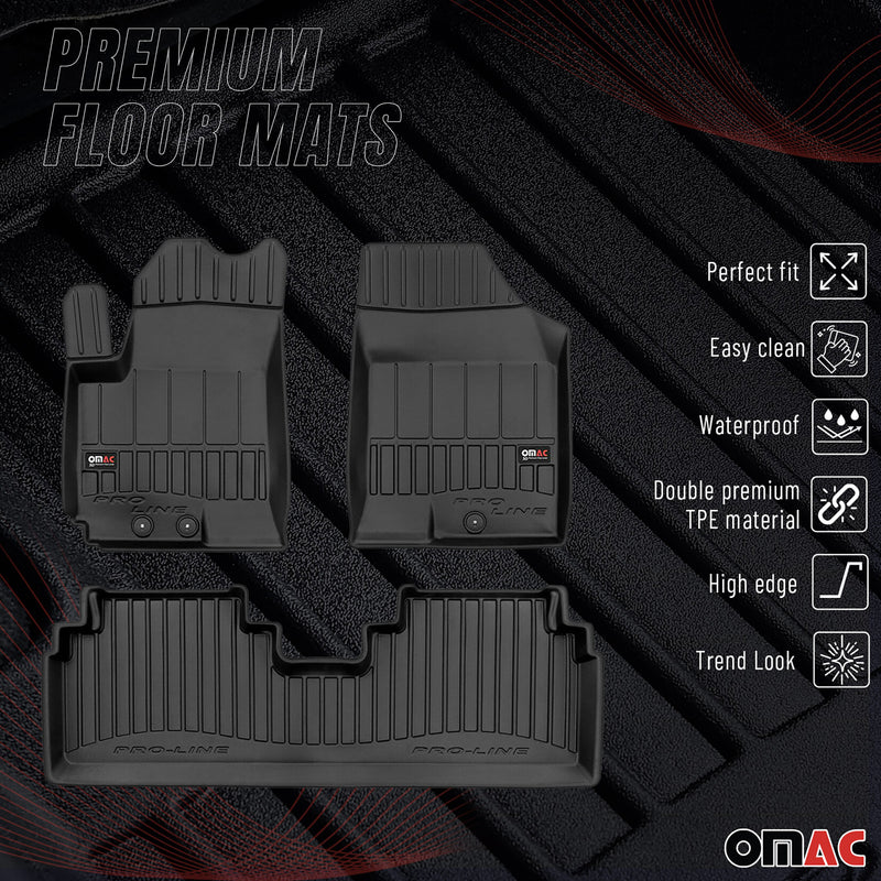 Tapis de Sol pour Kia Venga 2009-2019 TPE Noir