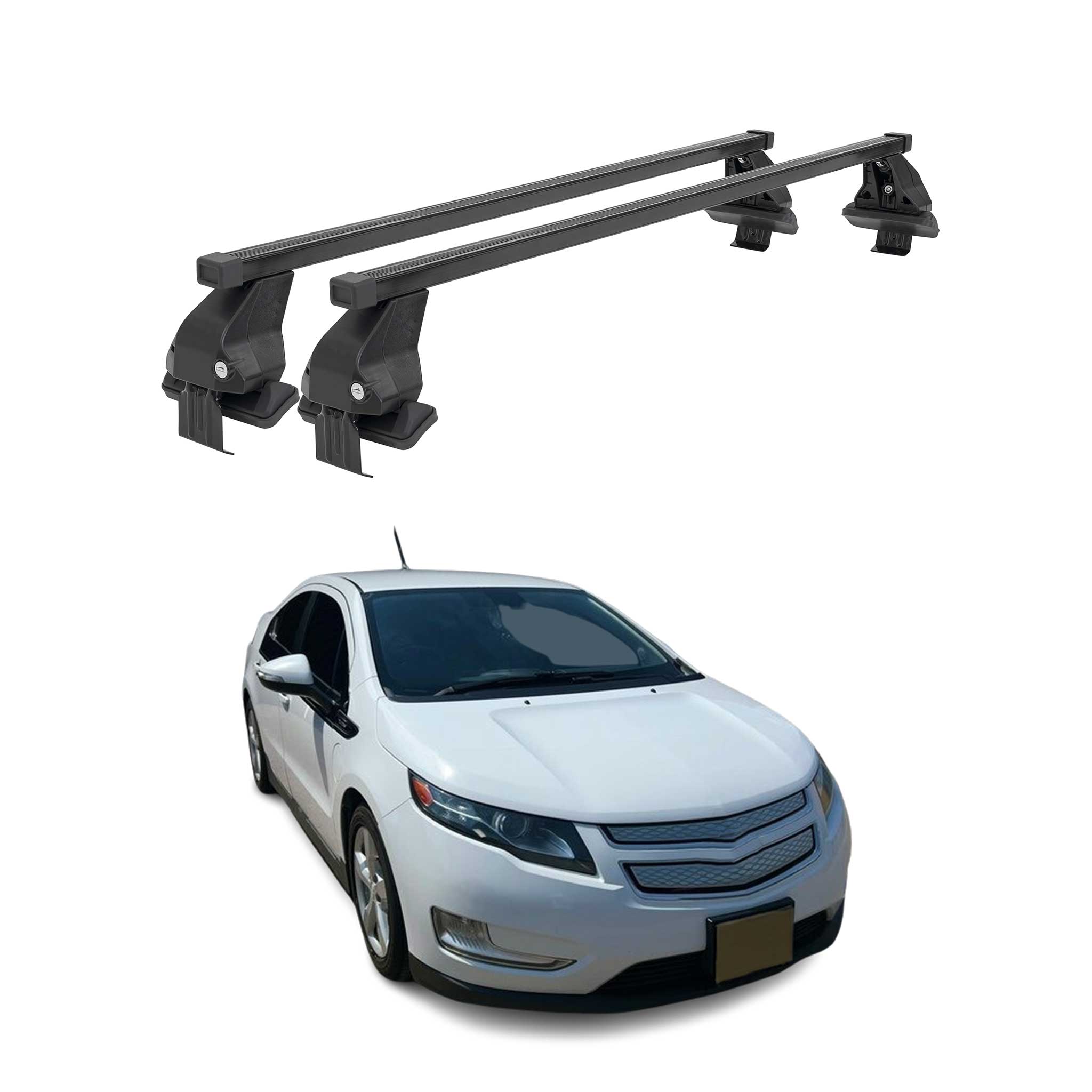 Barres Transversales Menabo pour Chevrolet Volt 2010-2015 Noir
