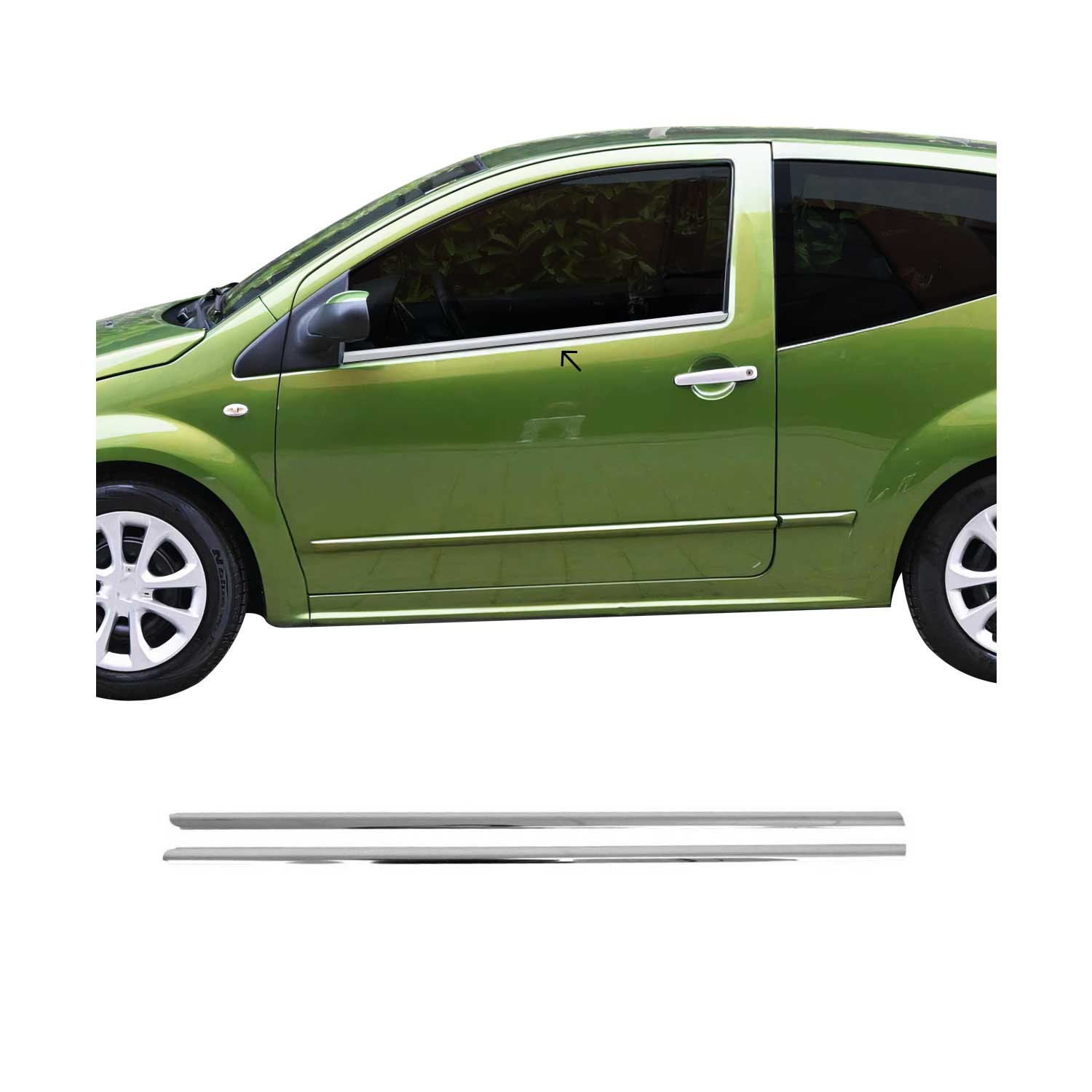 Garniture de Fenêtre pour Citroen C2 HB 2003-2009 Acier Inox 2Pcs