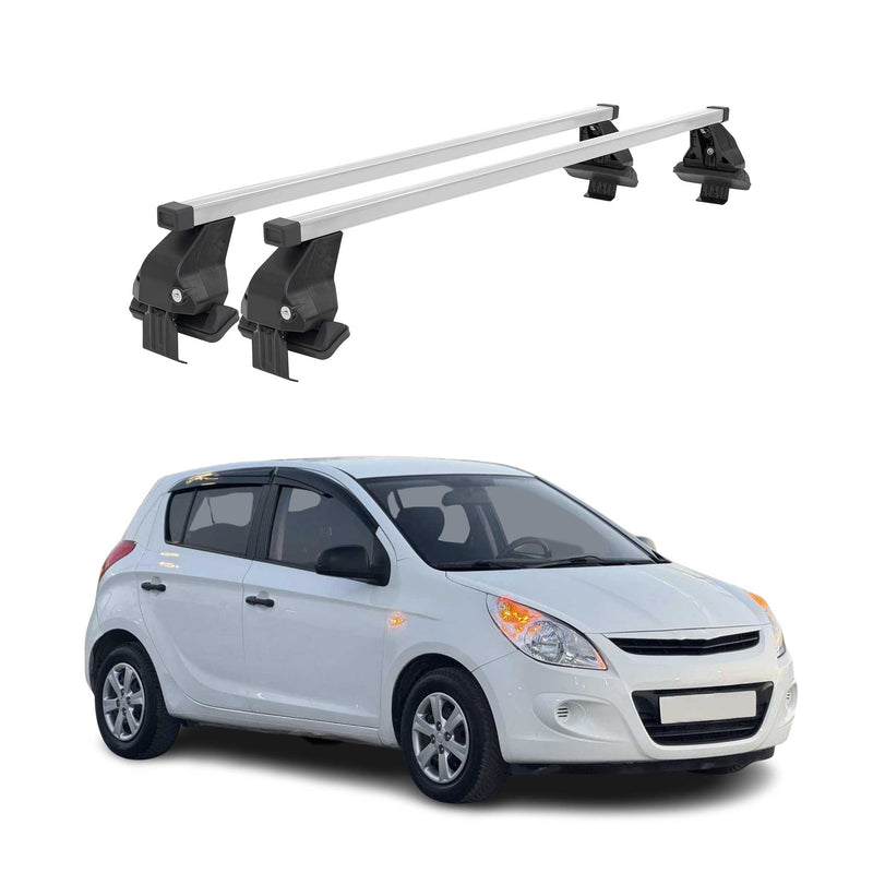 Barres de toit transversales pour Hyundai i20 2008-2014 Gris