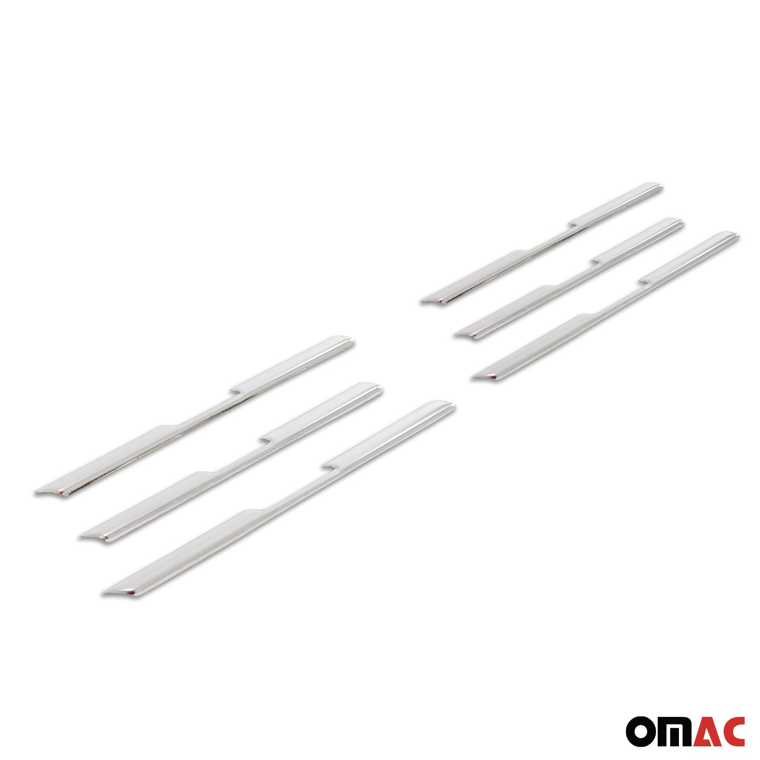 Moulure de calandre avant pour Renault Captur 2019-2026 6Pcs en Acier Silver