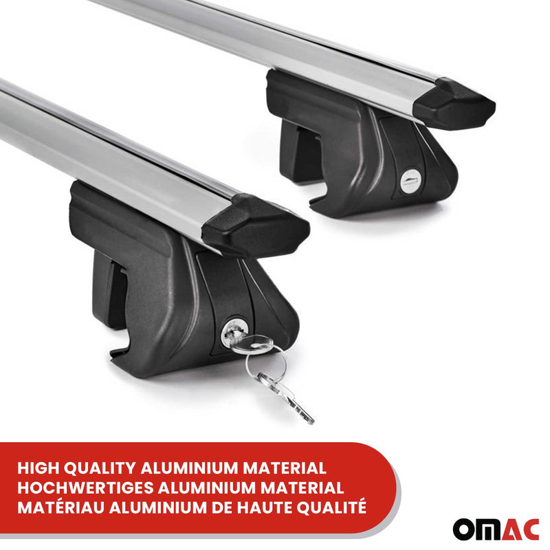Barres de toit ABE pour Toyota Corolla SW E110/ Verso 2000-2009 5 P Alu Gris 2x