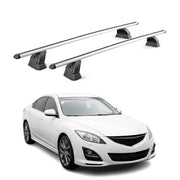 Barres de toit transversales Alu pour Mazda 6 II Berline 2007-2012 TÜV Gris 2Pcs