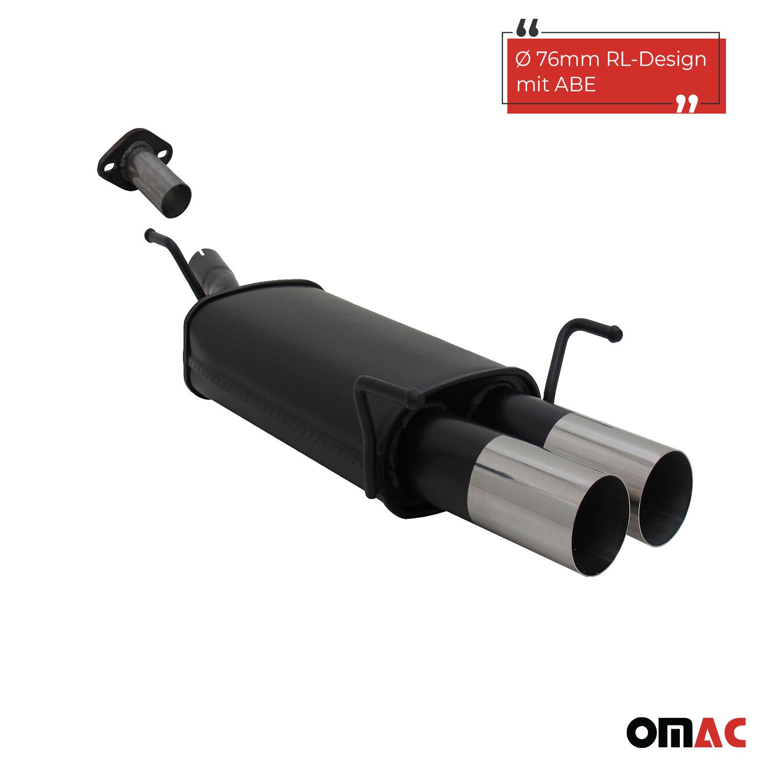 Échappement arrière sport Novus pour Opel Astra G Hayon 2x76mm RL-Design ABE