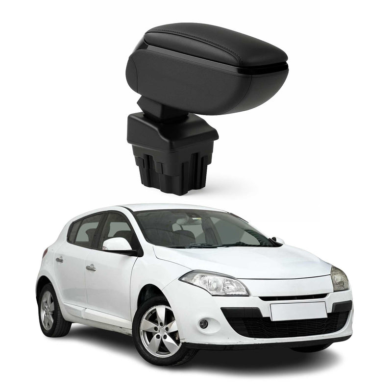 Accoudoir pour Renault Megane 2009-16 / Fluence 2010-15 Vinyl Coulissant