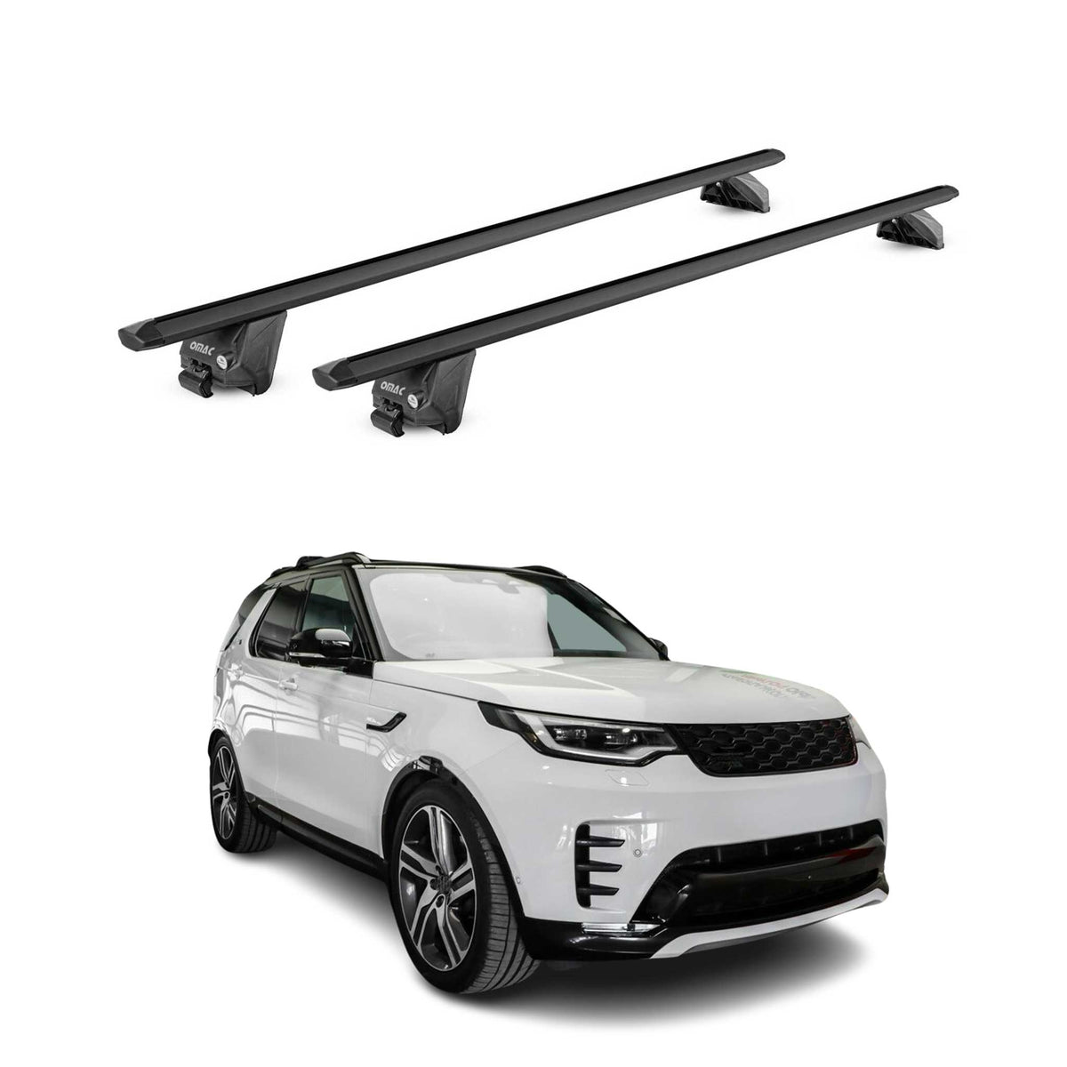 Barres de toit transversales pour Land Rover Discovery Velar 2017-2026 Noir ABE