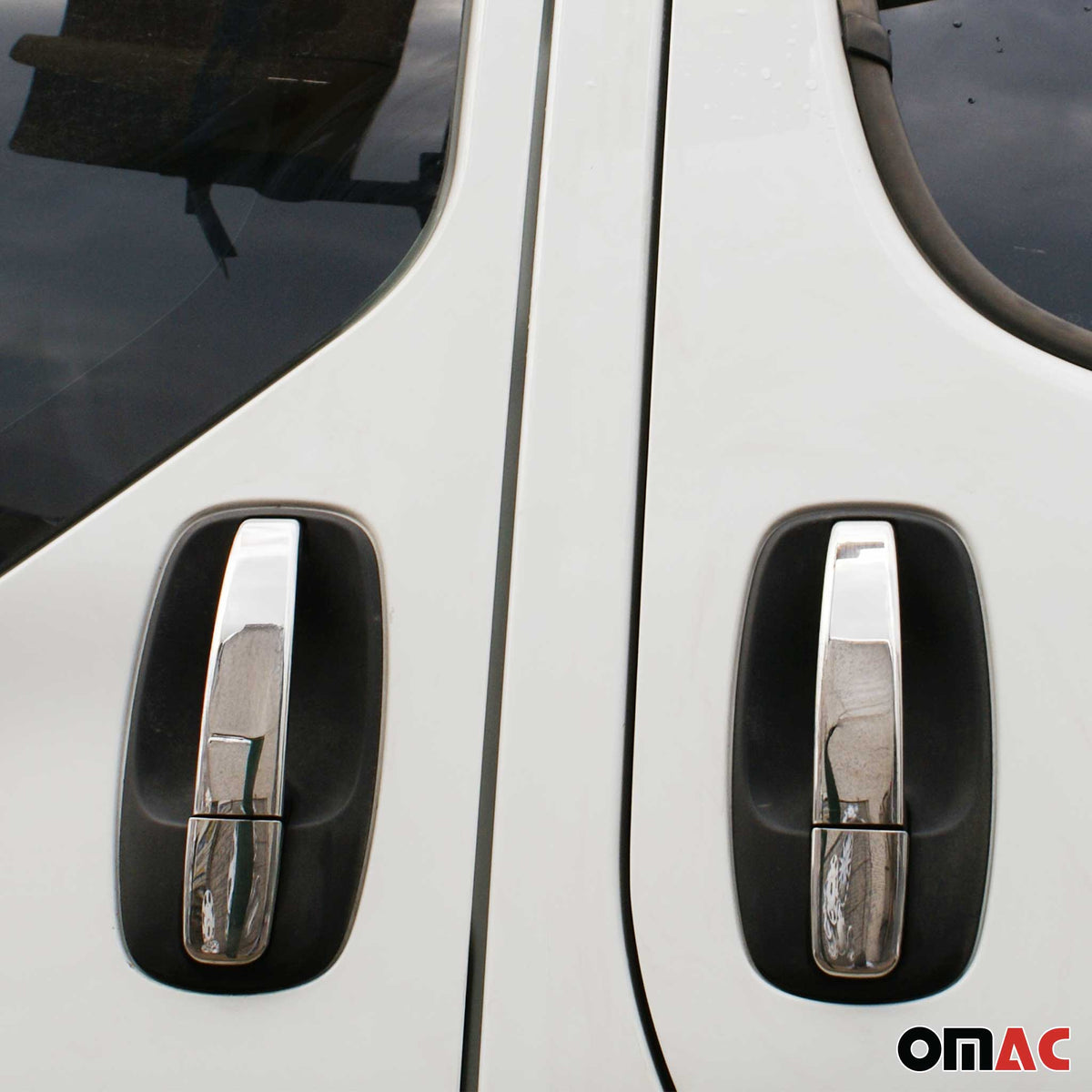 Couverture de poignée de porte pour Renault Trafic 2001-2014 en Acier chromé