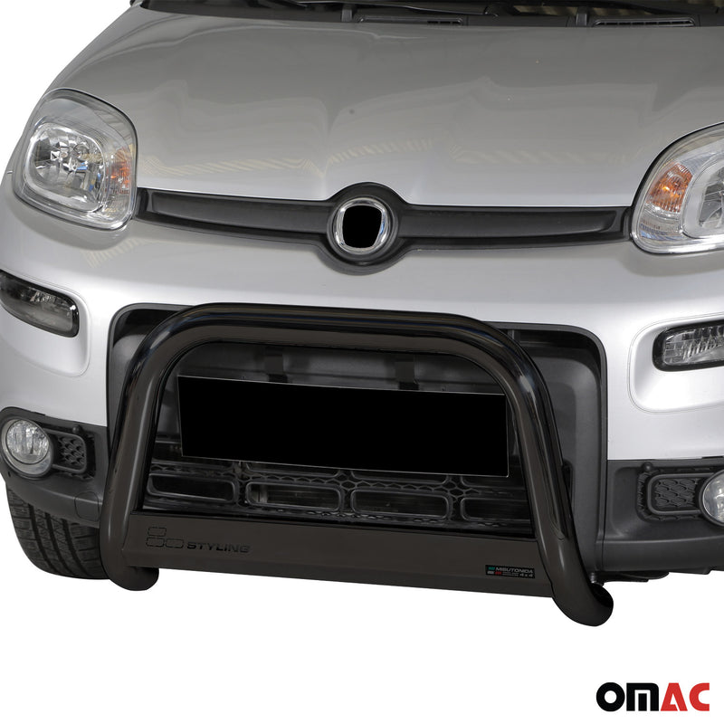 Pare-buffle Avant pour Fiat Panda 4x4 2012-2022 63 mm en Acier Noir