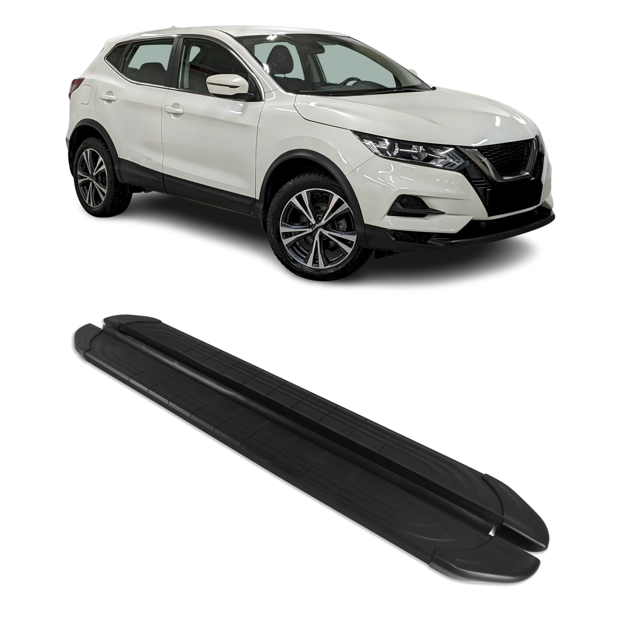 Marchepieds Latéraux pédale pour Nissan Qashqai J11 2013-2021 2x Aluminium Noir