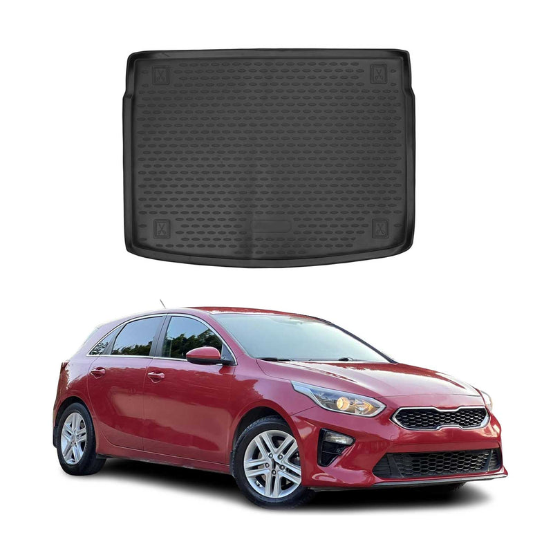 Tapis de Coffre pour Kia Ceed 2018-2021 TPE Noir