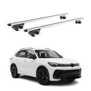 Barres de toit transversales ABE pour VW Tiguan mk3 2024-2026 Aluminium Gris 2x