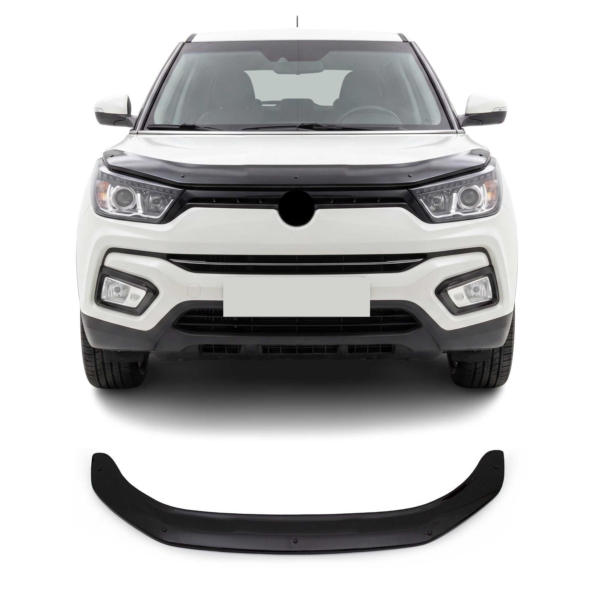 Déflecteur de Capot pour Ssangyong Tivoli 2015-2023 en Acrylique Noir