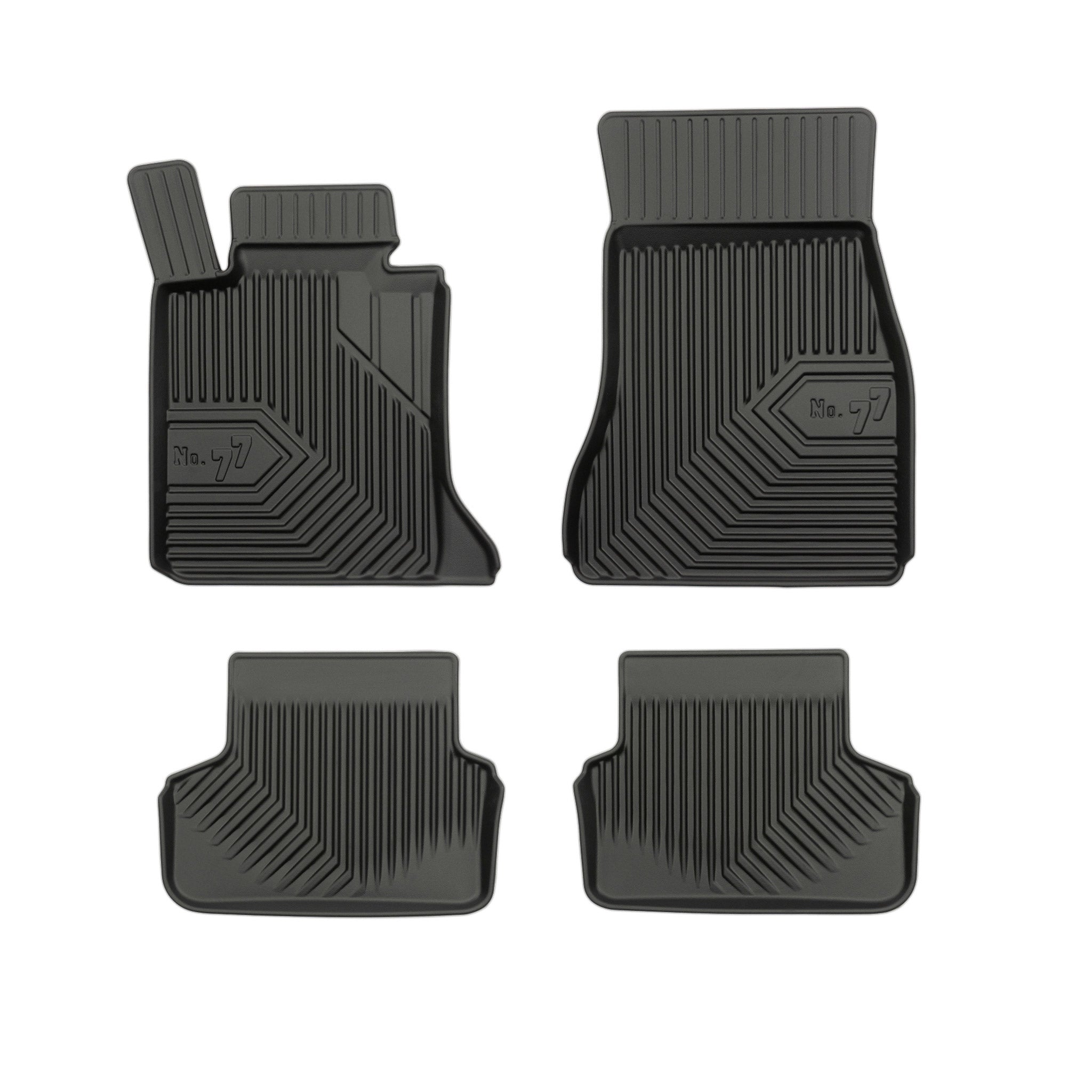 Tapis de sol No.77 pour BMW Série 5 G30 G31 2017-2023 sauf hybrid TPE Noir 4Pcs