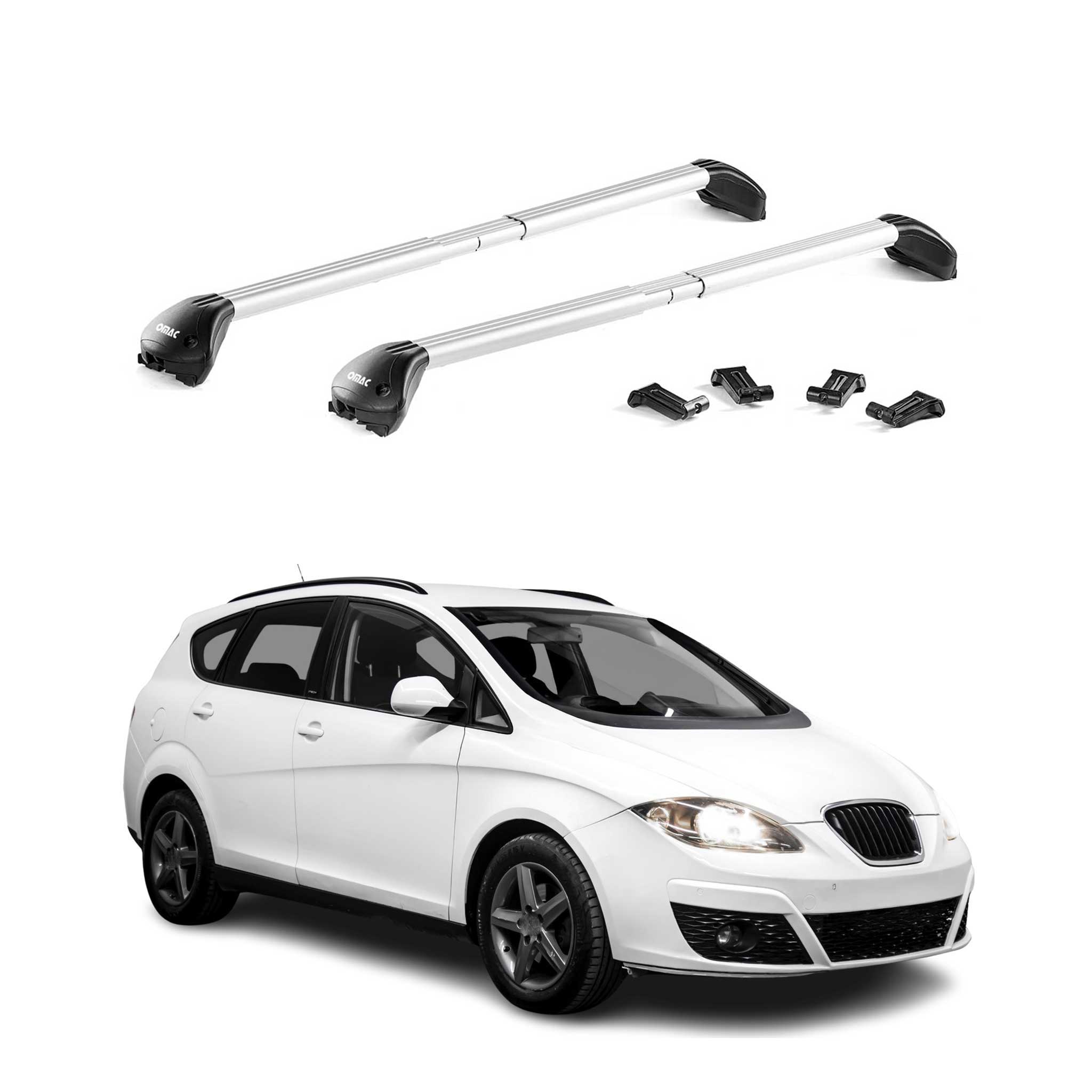 Barres de toit transversales pour Seat Altea Freetrack / XL 2007-2015 Alu 2x ABE