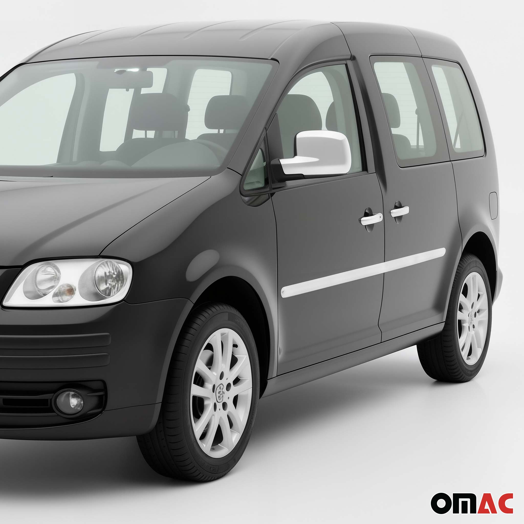 Couverture poignée de porte pour VW Caddy 2003-2015 3 Portes Acier Argent 6Pcs