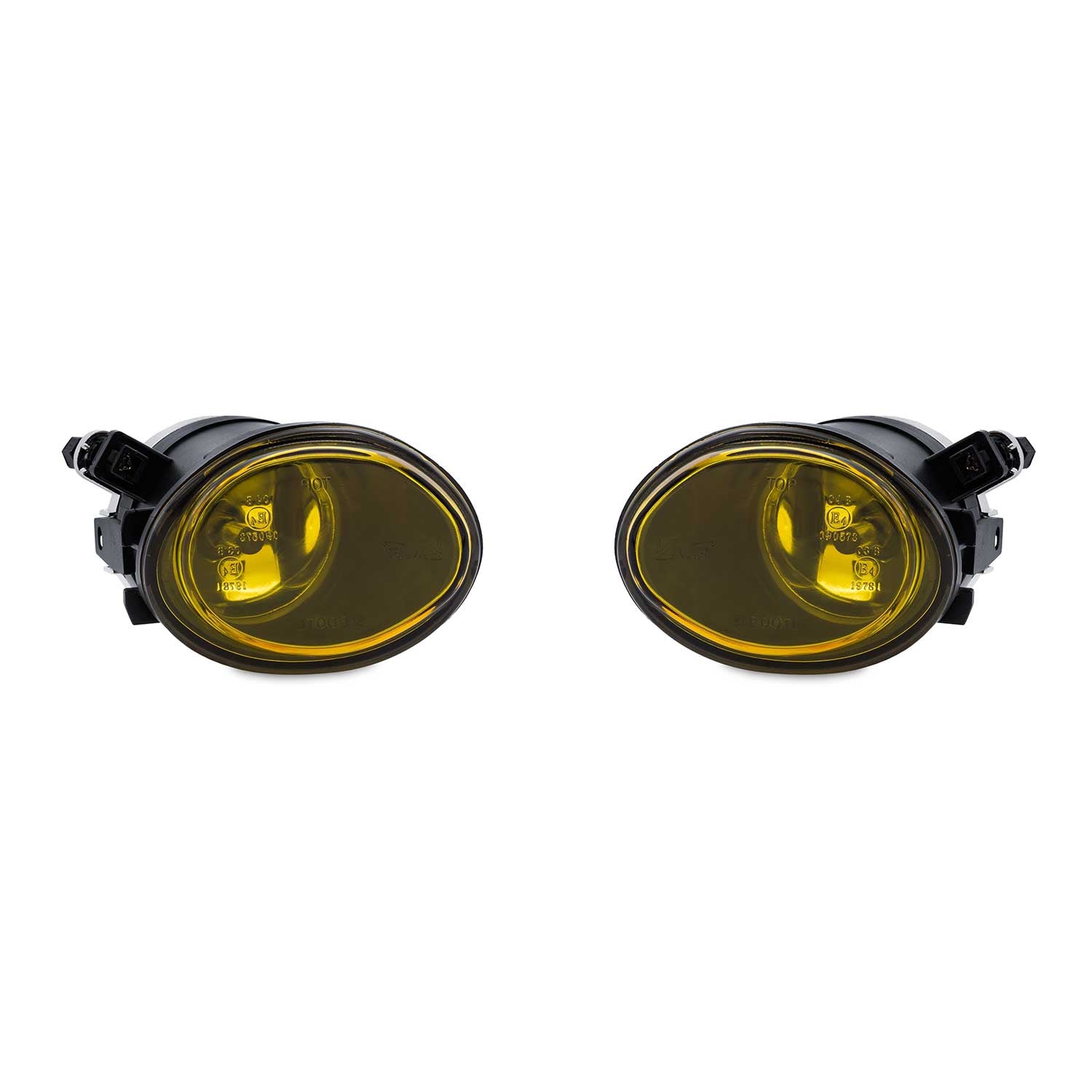Feux anti-brouillard rond entourage lisse jaune pour BMW Series 3 E46/M3/E39/ M5