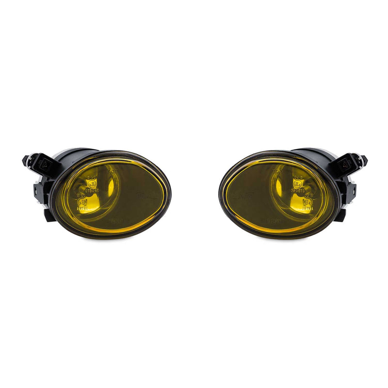 Feux anti-brouillard rond entourage lisse jaune pour BMW Series 3 E46/M3/E39/ M5