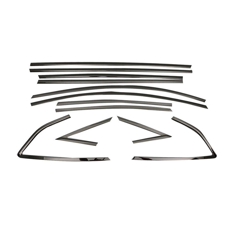 Baguettes pour contour Latérales pour Ford Focus III 2011-2018 inox chrome fonce