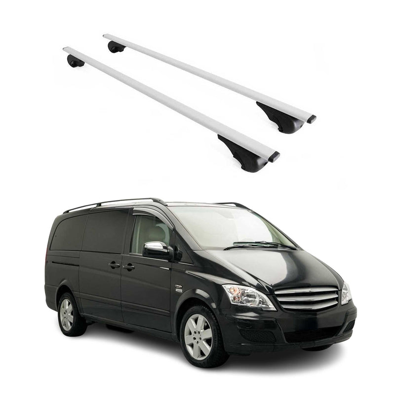 Barres de toit Transversales pour Mercedes Vito W639 2003-2014 Fer Gris