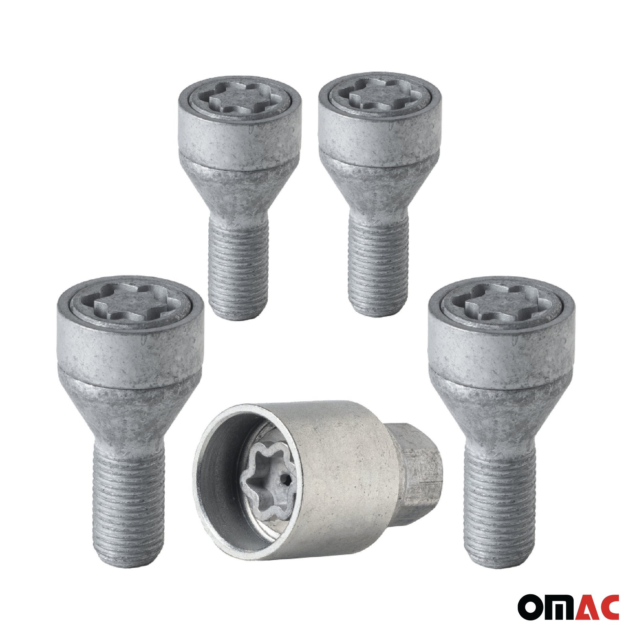 Vis de roue antivol pour Renault Espace dès 2023 Gris lot de 4 M14X1,5
