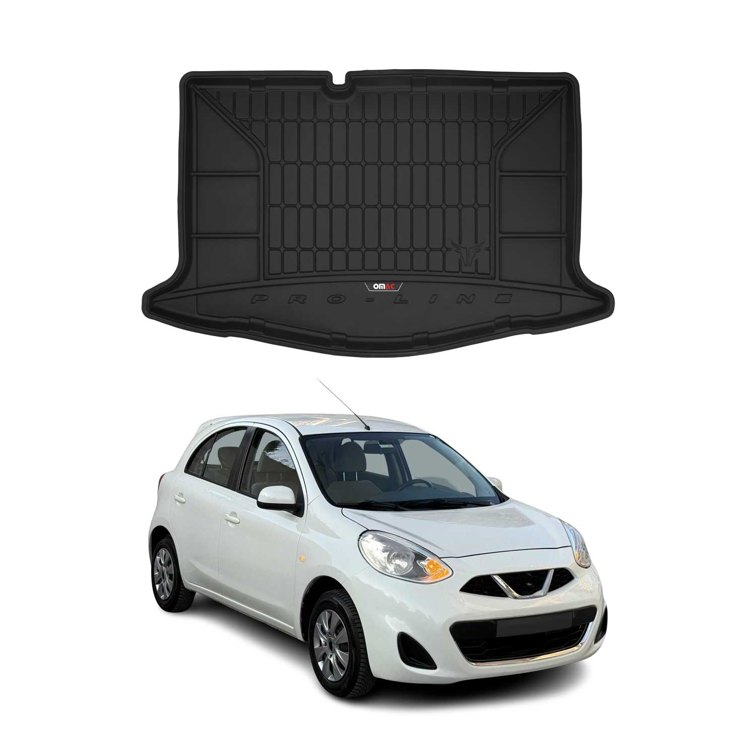 Tapis de Coffre pour Nissan Micra 2017-2023 TPE Noir