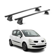 Barres de toit transversales acier pour Renault Modus 2004-2013 TÜV Noir 2Pcs