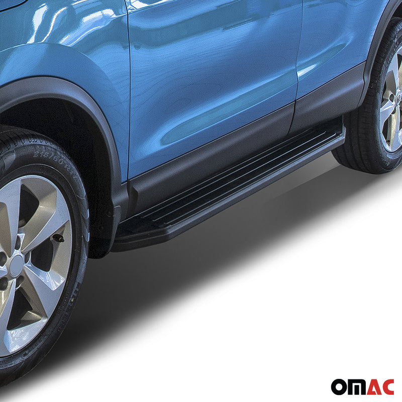 Marchepieds Latéraux pour Nissan Qashqai 2018-2023 Alu Noir ABE