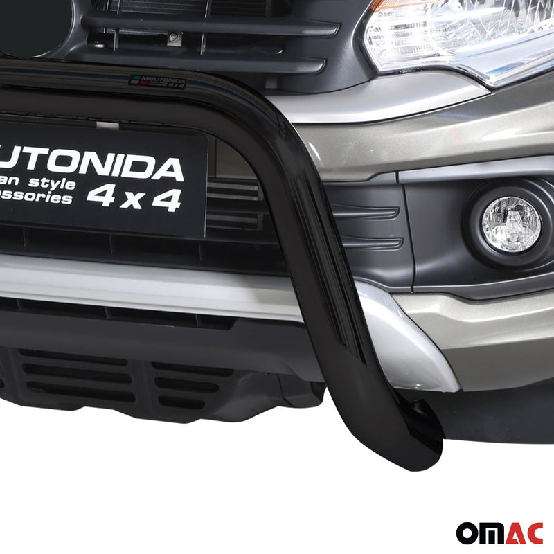 Pare-buffle Avant pour Fiat Fullback 2016-2019 76 mm en Acier Noir