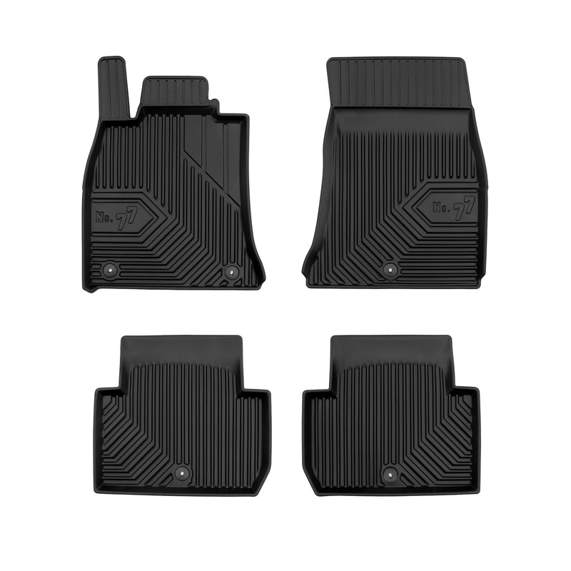 Tapis de Sol de Voiture No.77 pour Kia Stinger 2017-2023 sauf AWD TPE Noir 4Pcs