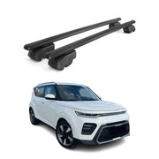 Barres de toit Transversales pour Kia Soul X-Line 2020-2023 Alu Noir ABE