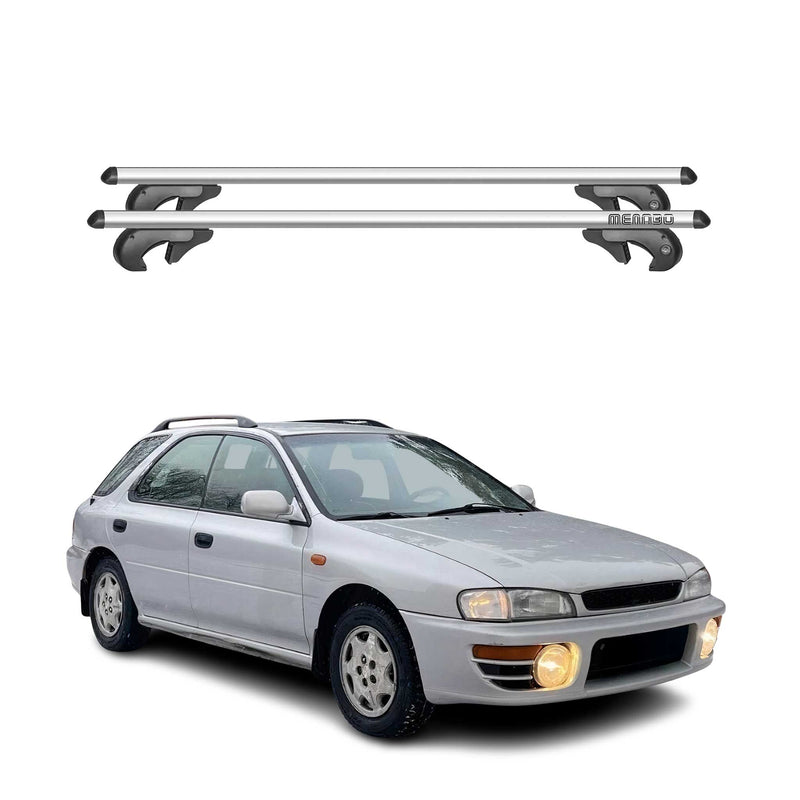 Barres de toit transversales pour Subaru Impreza 1992-2000 90kg Alu Gris 2x
