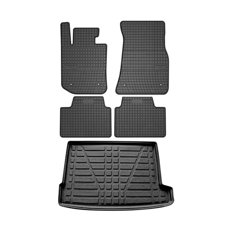 Kit Tapis de sol et coffre pour BMW Série 1 F40 2019-2023 Noir TPE