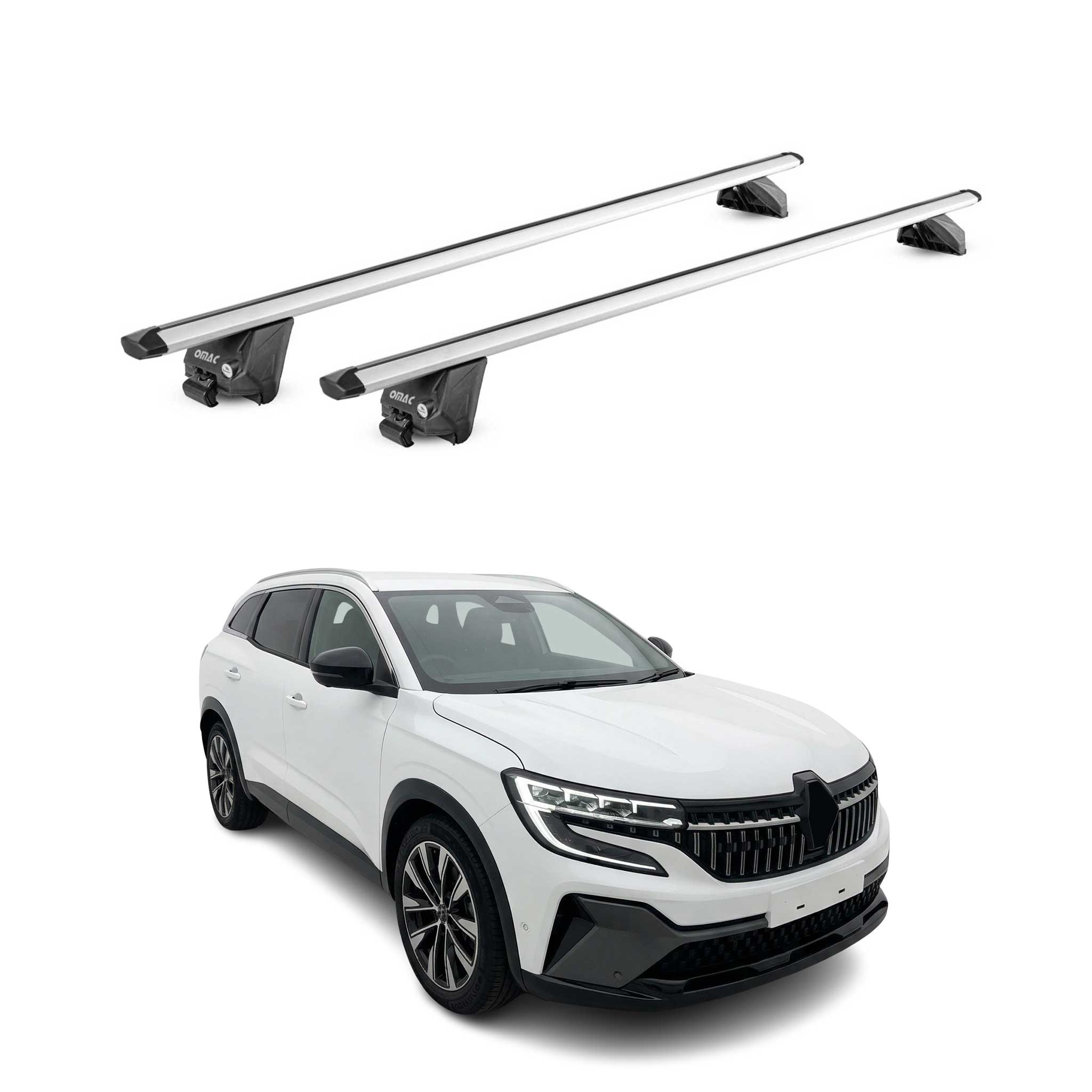 Barres de toit transversales pour Renault Espace VI 2023-2026 Noir 2 pièces ABE