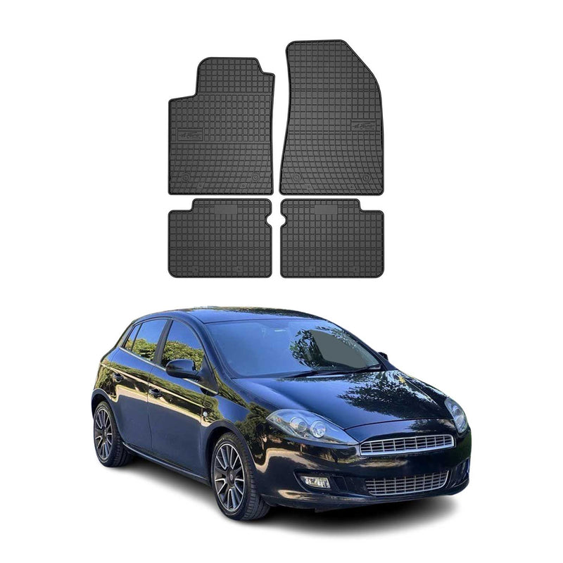 Tapis de Sol pour Fiat Bravo 2007-2014 Caoutchouc Noir