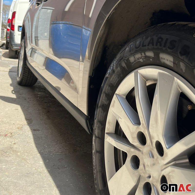 Jupes Latérales de Voiture pour VW Caddy 5 2021-2025 L1 court Noir ABS 2Pcs