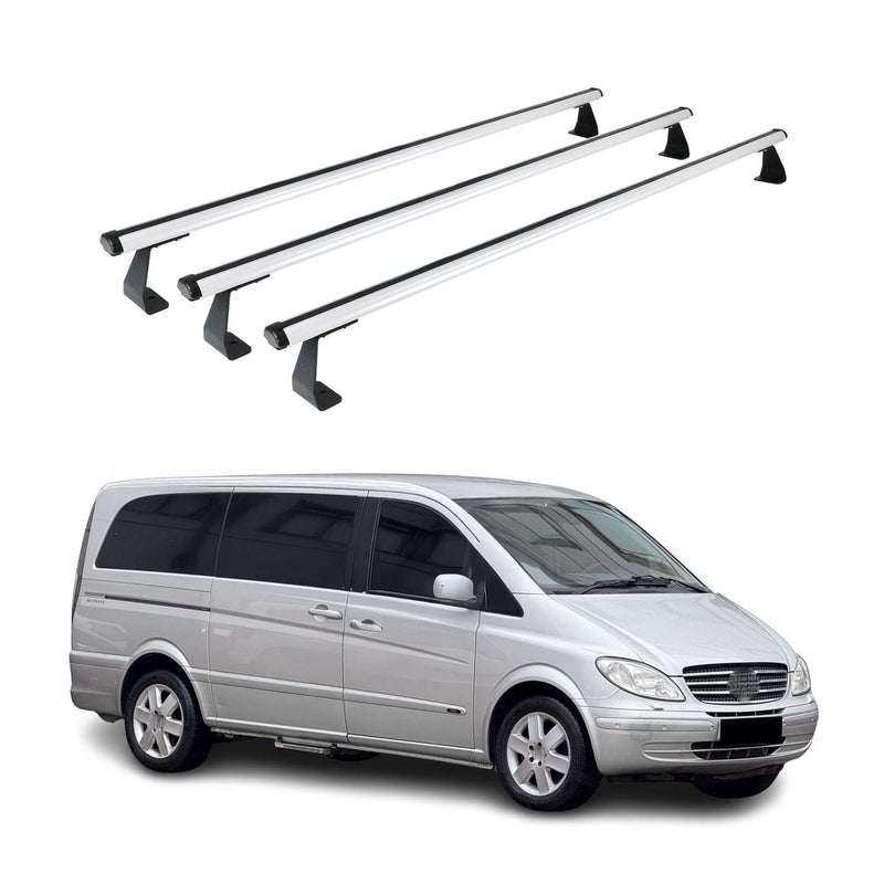 Barres de toit transversales pour Mercedes Vito W639 2003-2014 gris