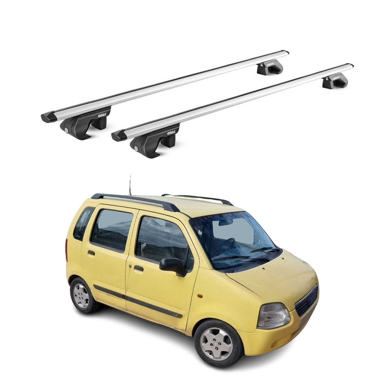 Barres de toit transversales pour Suzuki Break R+ MM 2000-2008 Alu Gris 2x ABE
