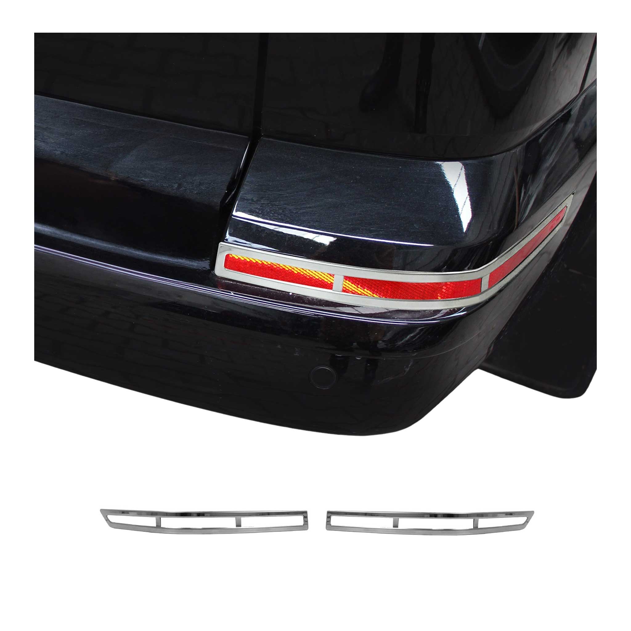 Garniture Réflecteurs Arrière pour VW T6 T6.1 Transporter 2015-2024 inox 2 Pcs