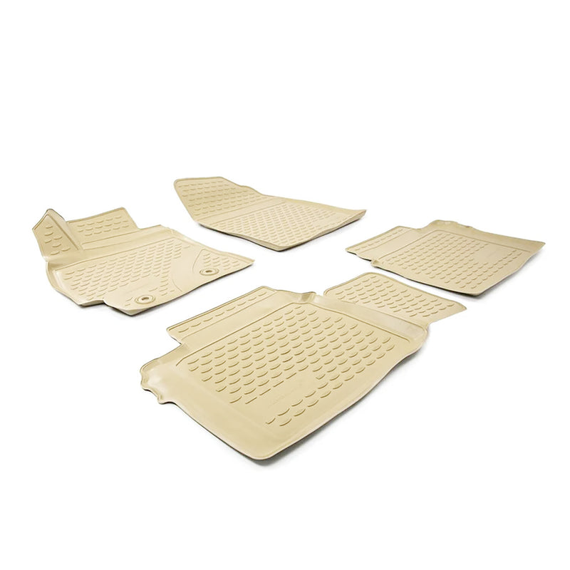 Tapis de sol pour Toyota Corolla 2014-2016 SD en caoutchouc TPE 3D Beige 4Pcs