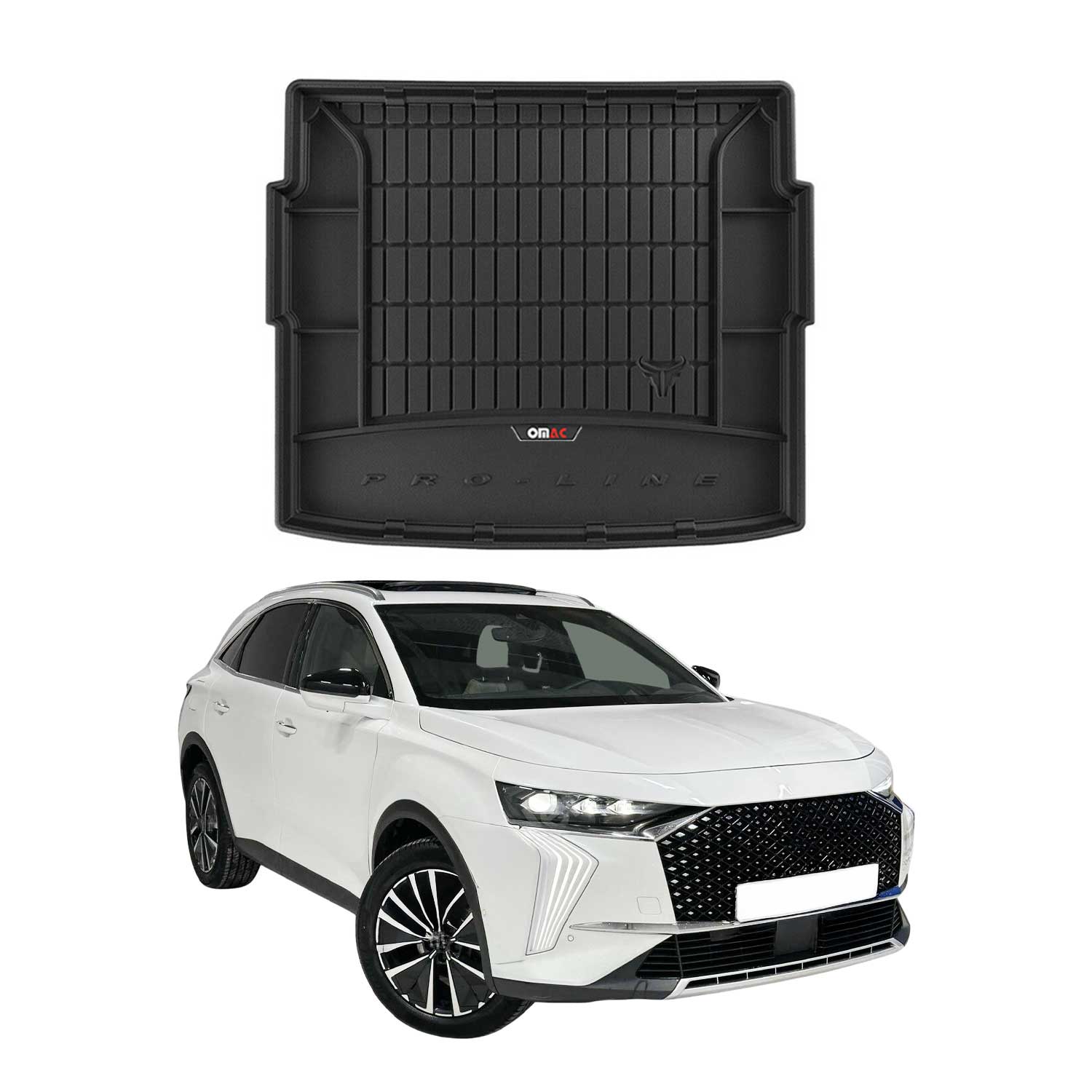 Tapis de Coffre pour DS7 Crossback / DS 7 2017-2026 TPE Noir 1 Pcs