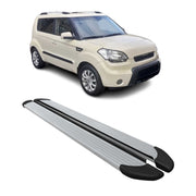Marchepieds Latéraux pédale pour Kia Soul 2008-2014 Aluminium Argent 2Pcs