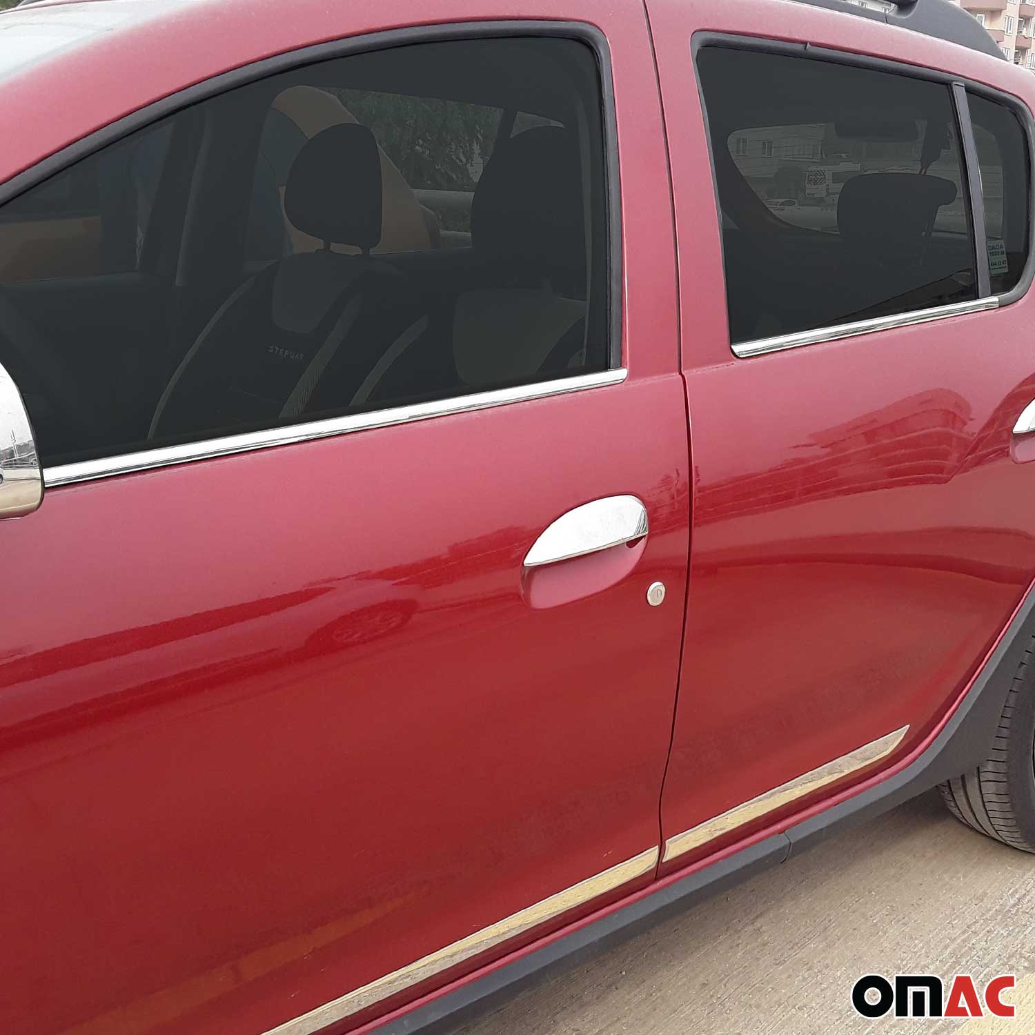 Garniture de Fenêtre pour Dacia Sandero HB 2012-2017 Acier Inox 4Pcs