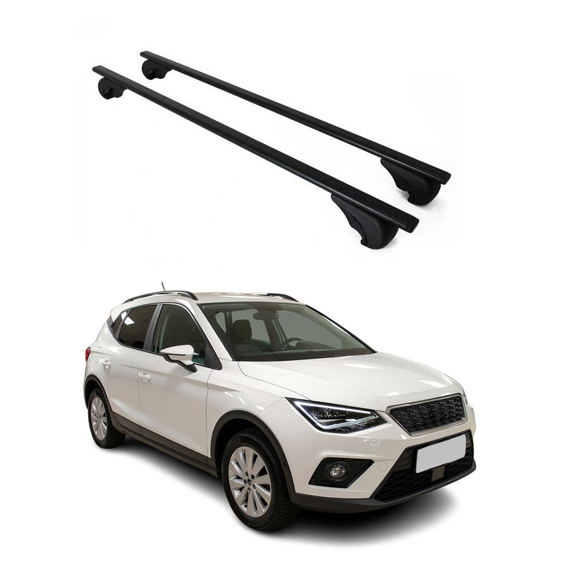 Barres de toit Transversales pour Seat Arona 2017-2024 Fer Noir