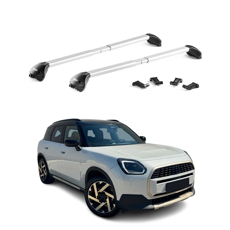 Barres de toit réglables transversales pour Mini Countryman 2024- 2025 Alu ABE