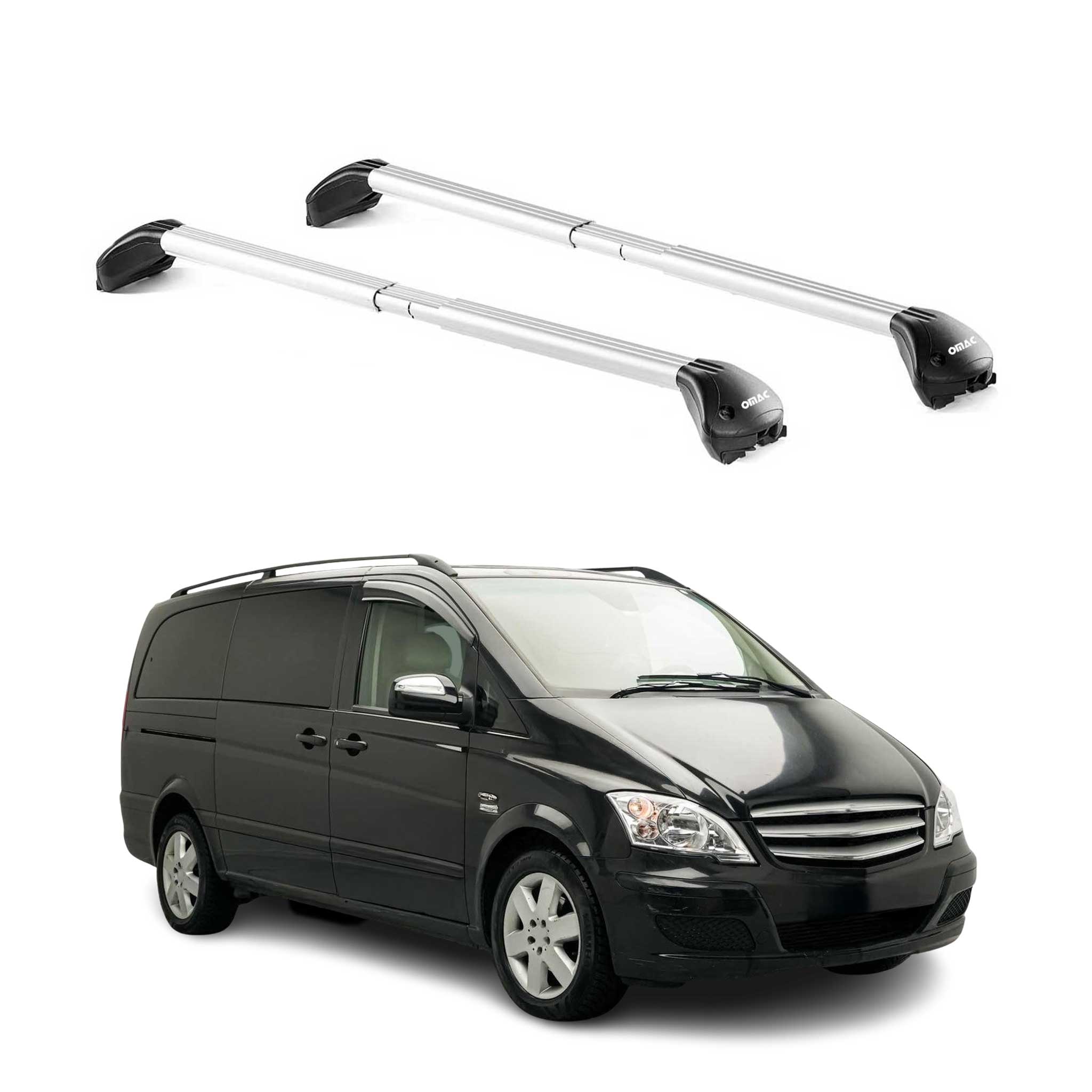 Barres de toit pour Mercedes Vito Viano W638 W639 W447 2003-2013 Gris 2x ABE