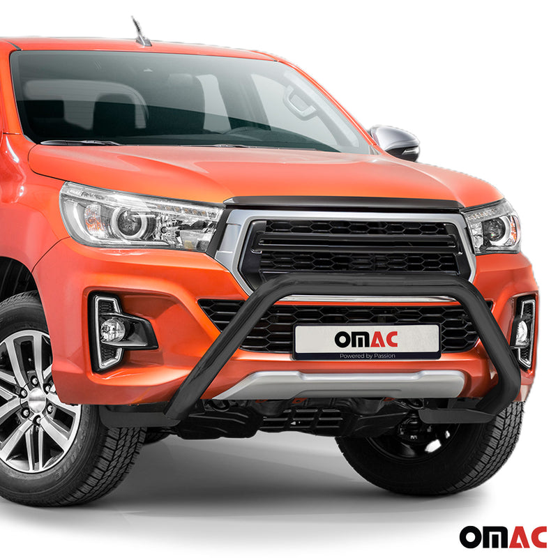 Pare-Buffle Avant Pour Toyota Hilux 2018-2020 Acier Inoxydable Noir