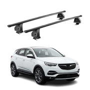 Barres de toit transversales acier pour Opel Grandland X 2017-2026 TÜV Noir 2Pcs