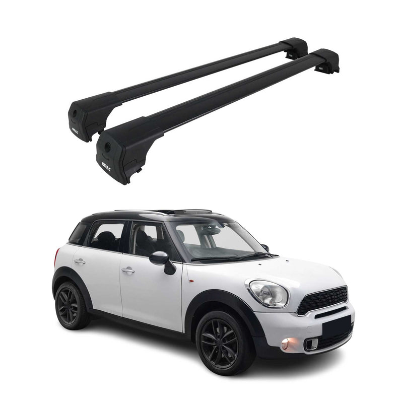 Barres De Toit pour Mini Cooper Mini CountryMan 2010-2016 SUV Alu Noir ABE